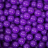 100個 カラーボール 7色 直径約5.5cm/7cm/8cm 収納ネットセット マカロンポポロボール こども園 ボールプール プレゼントおもちゃ (パープル,5.5cm)