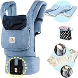 ベビーウエストベルト付エルゴベビー・抱っこ紐 【正規品2年間保証-SG認定付】 ヴィンテージブルー (よだれパッド＋エルゴ収納用ポーチ＋ママ&ベビー両用カバー付）