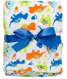 BabyGear baby-boys新生児Printedベルボアブランケットon hanger-dino カラー: ブルー