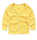 Plus Nao(プラスナオ) 子供用 カーディガン Ｖネック 長袖 シンプル 無地 男の子 女の子 キッズ ジュニア 100 110 120 130 120 グレー