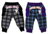 (パンダマニア)PANDA MANIA チェック柄 パンダちゃんプリント カーゴ スキニーパンツ 95cm ブラック