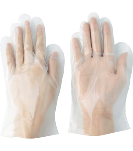 Amazon.co.jp: エンボス手袋ロング 5本絞り 外エンボス ナチュラル M