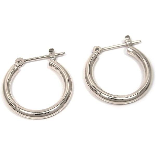 Amazon | 【ジュエリーエクセレンテ】 プラチナ フープ ピアス