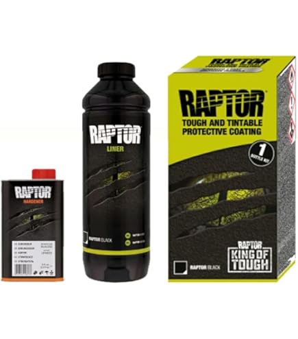 Amazon.co.jp: U-POL RAPTOR LINER 4Lセット + 塗装ガン付（ブラック