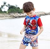 Double two 子供 ベビー 男の子 水着 可愛い 日よけ 肌さわり良い 90 100 110 120 (110-120cm)