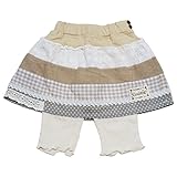 【本体綿100％】2017年 夏物 UZULAND ウズランド 天竺×布帛 パッチワーク ５分丈スカッツ ベージュ◇90cm