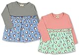 (ベアボックス)Bear Box 【BearBox】 ベアボックス 小花柄 ボーダー 切り替え ワンピース 長そでTシャツ 80cm/90cm/95cm 95 ボーダーブルー