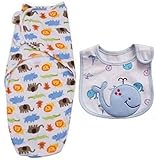 [Fellezza] おくるみ コットン スタイ（よだれかけ）セット (アニマル⑤)