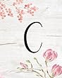 C: 8x10 Inch:100 Pages Line: Calligraphy Flower, Planner Daily Notebook