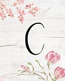 C: 8x10 Inch:100 Pages Line: Calligraphy Flower, Planner Daily Notebook