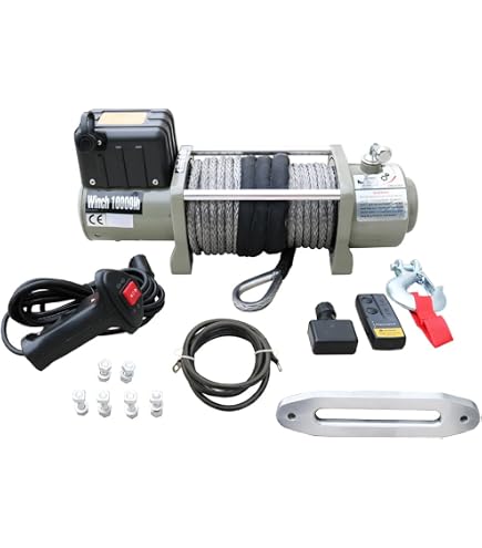 Amazon.co.jp: T-MAX 電動ウインチ 24V 8500LBS X-Power ダイニーマ