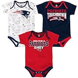 New England Patriots NFL「Playmaker "新生児3パックボディスーツクリーパーセット