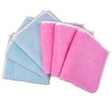 【ノーブランド品】 キッズ ベビー 抗ウイルス 加工 タオル ハンカチ 6枚 セット 25 cm クールビズ　選べる おしぼり タオルハンカチ セット除菌 夏 ブルー×ピンク 03