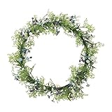 asca 造花 忘れな草ミックスリース L ブルー A-32050-009