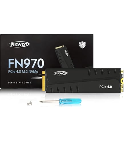 新品 FIKWOT FX991 4TB M.2 NVMe Gen4 SSD FX991 M.2 SSD 4TB NVMe SSD M2 2280 PCIe Gen 4x4, Read Up to 7300MB