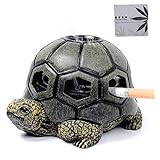 ふた付きのINCO灰皿屋外家庭用大容量デスクトップ灰皿キャリー灰皿クリエイティブかわいい亀の外観