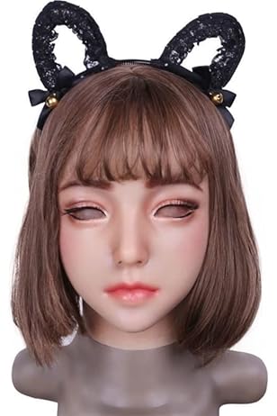 Amazon.co.jp: 超リアル シリコン製 フィメールマスク ラバーマスク 