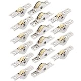DealMux家具スライドドアサッシュローラーアクスルホイールウィンドウプーリー16個