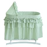 ラモントLimited Bassinet withフルギンガムスカート、セージ