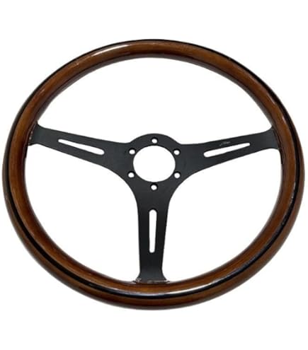 Amazon | APJ ウッド ステアリング 38Φ 15インチ ハンドル レトロ調