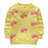 Brightup　幼児　女の子キャンディーカラースウェットプルオーバー、ロングスリーブtシャツ