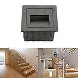 埋め込み式ライト FVTLED 防水地中埋込型ライト ガーデンライト アウトドアランプ 屋外の歩道/車道/芝生/庭などの照明用 CE RoHS認証 (1pcs, 黒ークールホワイト)