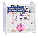 Personalised Child's Book Storage Magazine Rack - Princess Castle