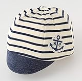 (アリサナ) arisanaベビー キャップ 帽子 赤ちゃん ブルー ネイビー マリン 46-48cm ボーダー