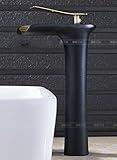 awxjx Washroomシンクミキサータップ銅WaterfallホワイトゴールドHot and Cold Wash Basinバスルームバスルーム