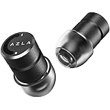 AZLA POM1000 Earplug Black [高遮音 ライブ用耳栓] 音質重視減衰設計 イヤープラグストラップ付属 エアホール密閉/開放モード切替機能 SednaEarfit MAX & XELASTEC付属 イヤーピース使用可能 約35d