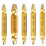 ドリルビットセット ネジ 外し DRILLPRO折れたボルト抜き潰れたネジ取り外し　なめたネジはずしビット専用工具修理用工具 5本セット
