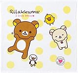 西川 リビング リラックマ 湯上タオル フォトケット 日本製 80×80cm アイラブRK柄 1550-48028