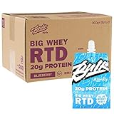 BULK SPORTS バルクスポーツ プロテインドリンク ビッグホエイ RTD たんぱく質 20g配合 ブルーベリーヨーグルト味 300g x 15パック