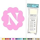 レターN初期 – Fun Inフラワーキッズ用ガールズベビールーム – ビニールステッカーデカール壁アート装飾 ピンク 061116W5367_SoftPink