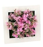 Mille Ti Rana 壁に掛けれる インテリア グリーン 造花 観葉植物 多肉植物 ３D アート フラワー (桃1)