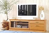 日本製 カントリー風 130cm幅 ロータイプテレビボード ナチュラル 完成品