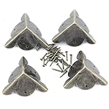 【ノーブランド 品】4本 三角形 ボックス 足 家具 コーナー フット 装飾 プロテクター カバー