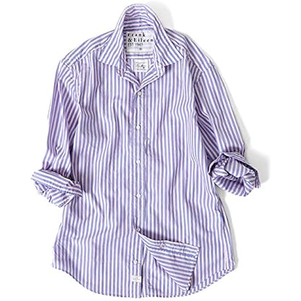 ◯フランク&アイリーン LUKE ライトポプリンシャツ 長袖 ライトグレー