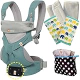 ベビーウエストベルト付エルゴベビー 抱っこ紐 360スリーシックスティ/アイスミント　【正規品2年間保証-SG認定付】本体＋パッド２個+収納ポーチ付 ERGO Baby