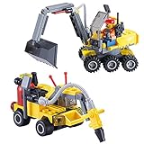 Greensun TM 196pcs建物ブロックCityエンジニアリングチーム組み立てDIYおもちゃ掘削小さなパーティクル子供の子の早期教育玩具