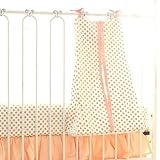 Coral and Gold Dots Diaper Stacker (Coral) by Bold Bedding