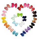 リタセ（Ritase）ガール 大きな リボン ヘアピン ヘアクリップ りぼん 髪飾り 蝶結びヘアアクセサリー 髪留め ヘア飾り メタルヘア 卒業式 卒園式 三五七 お宮参り 20色　20個セット(純色