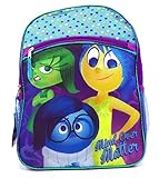 Disney Pixar Big Head Inside Out Blue Large Backpack with 1pc Eraser [並行輸入品]