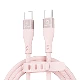 USB-C & USB-C ケーブル for iPhone/Type-C 絡まないケーブル 65W 結束バンド付き USB PD対応 シリコン素材採用 Galaxy iPad Pro MacBook Pro/Air /iPhone15 16 17各種対応