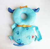 赤ちゃんのかわいいリュック　頭を保護できる　怪我防止　出産祝い (Ｌ, ブルー)