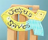 StealStreet ss-ug-sga-017 Jesus Savesイエロー魚壁プラークデコレーション
