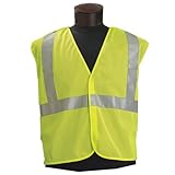 Jackson Safety ANSI Class 2 Mesh Standard Style Polyester Safety Vest with Silver Beaded Reflective 