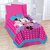 Disney Minnie Mouse Exploded Hearts Blanket 62 x 90