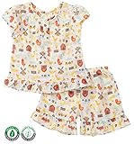 【あるこんたるこん】 オーガニックコットン ベビー キッズ ルームウェア ココ 女の子 パジャマ ガーゼ (90)