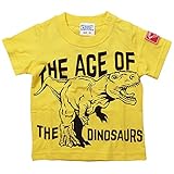 《初夏盛夏対応》 CHANNEL(チャンネル) 天竺DINOSAURS半袖Tシャツ 95cm /イエロー NO.CN-7204
